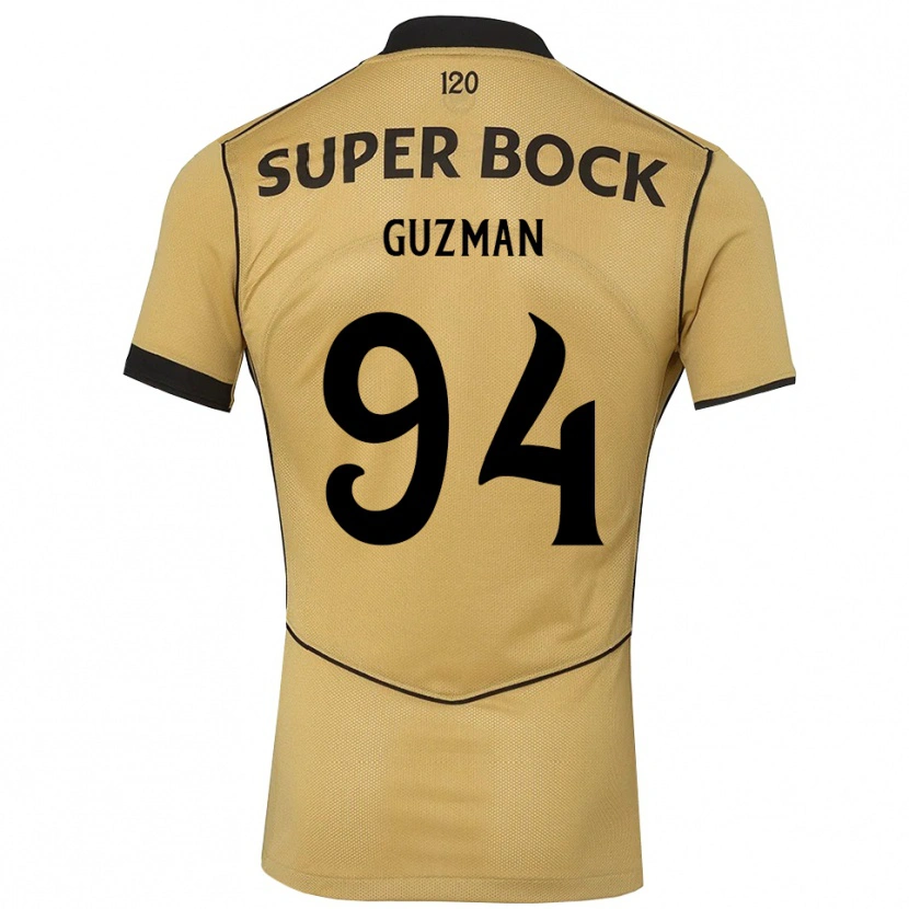 Danxen Męski Víctor Guzmán #94 Goldenrod Czarny Wyjazdowa Koszulka 2026/27 Koszulki Klubowe