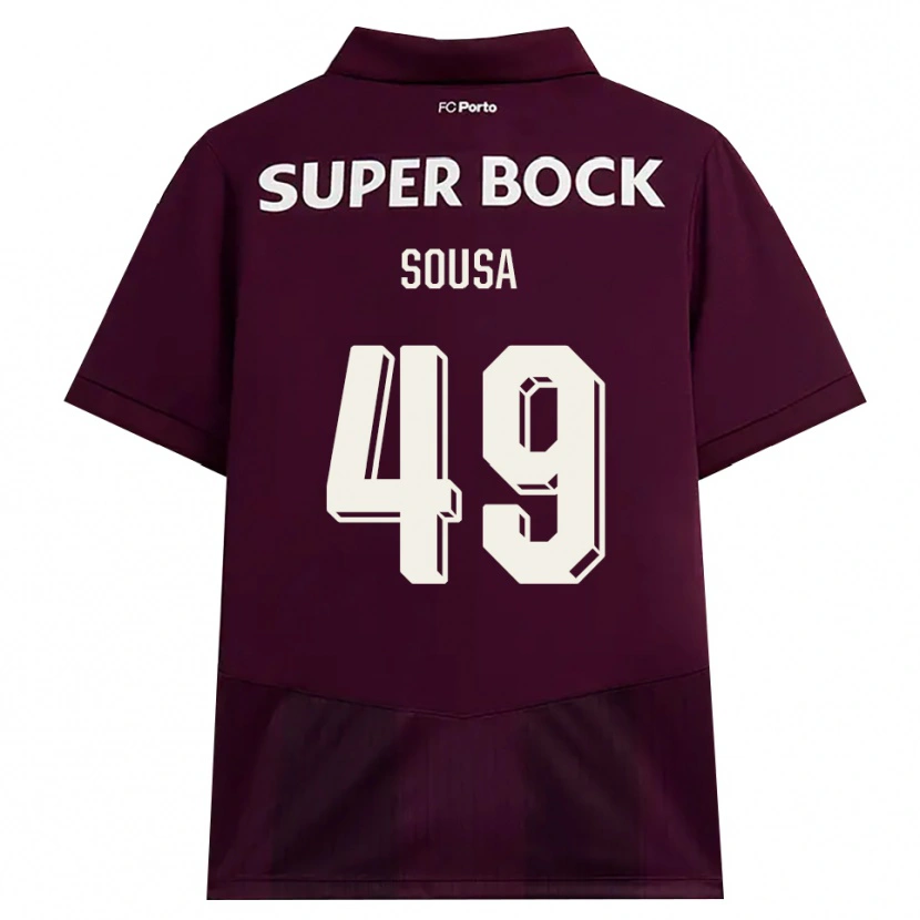 Danxen Męski Gonçalo Sousa #49 Bordowy Biały Wyjazdowa Koszulka 2026/27 Koszulki Klubowe