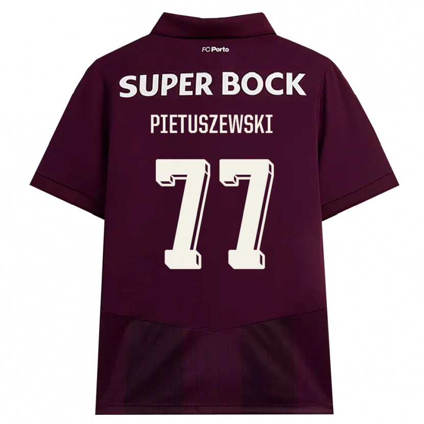 Danxen Męski Oskar Pietuszewski #77 Bordowy Biały Wyjazdowa Koszulka 2026/27 Koszulki Klubowe
