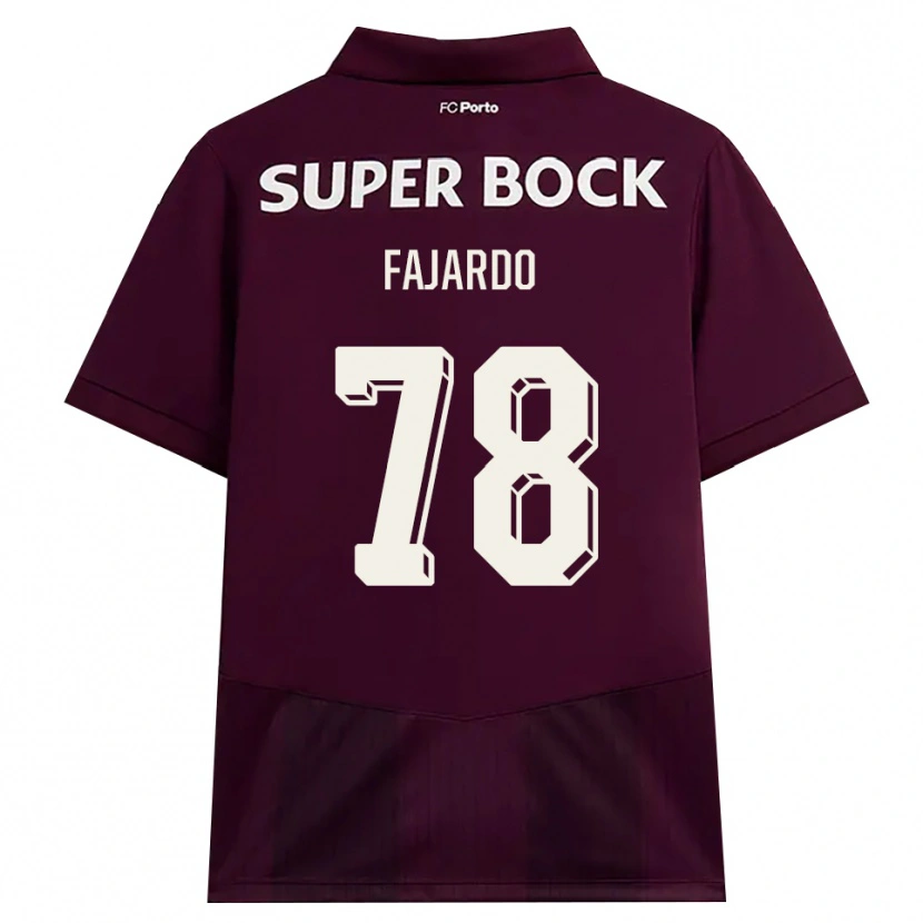 Danxen Męski Leonardo Fajardo #78 Bordowy Biały Wyjazdowa Koszulka 2026/27 Koszulki Klubowe