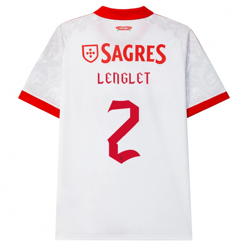 Danxen Męski Clément Lenglet #2 Biały Czerwony Żółty Wyjazdowa Koszulka 2026/27 Koszulki Klubowe