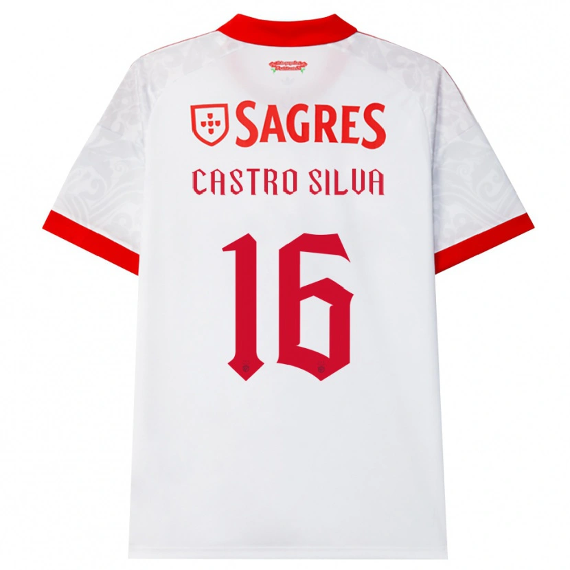 Danxen Męski Guilherme Castro #16 Biały Czerwony Żółty Wyjazdowa Koszulka 2026/27 Koszulki Klubowe