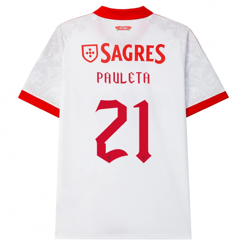 Danxen Męski Pauleta #21 Biały Czerwony Żółty Wyjazdowa Koszulka 2026/27 Koszulki Klubowe