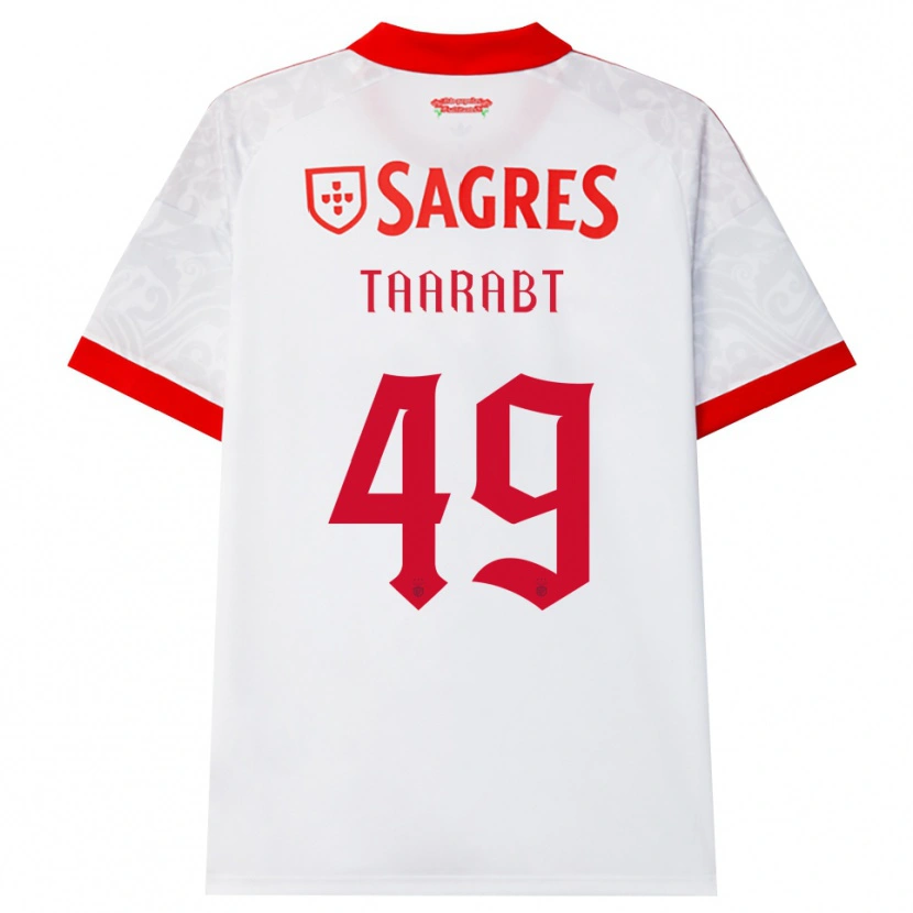 Danxen Męski Adel Taarabt #49 Biały Czerwony Żółty Wyjazdowa Koszulka 2026/27 Koszulki Klubowe
