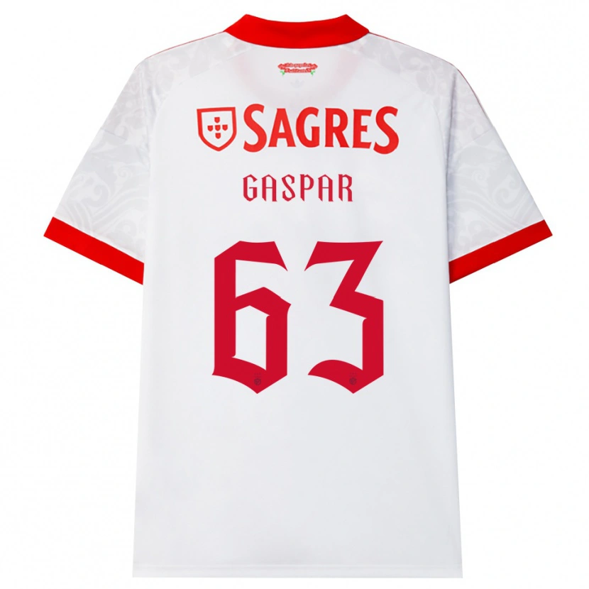 Danxen Męski Guilherme Gaspar #63 Biały Czerwony Żółty Wyjazdowa Koszulka 2026/27 Koszulki Klubowe