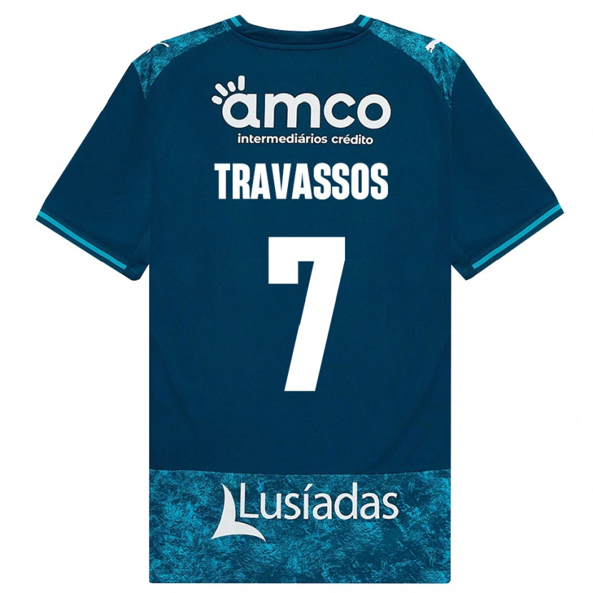Danxen Męski Diogo Travassos #7 Darkslategray Średni Turkus Wyjazdowa Koszulka 2026/27 Koszulki Klubowe