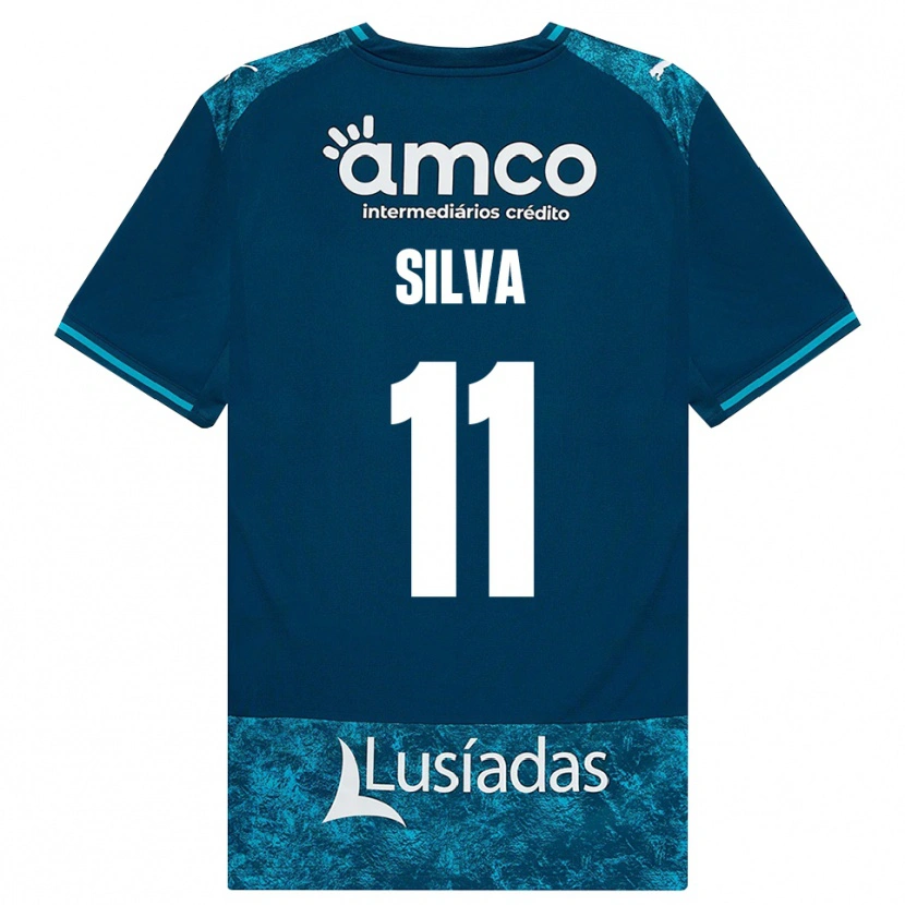 Danxen Męski Gabriel Silva #11 Darkslategray Średni Turkus Wyjazdowa Koszulka 2026/27 Koszulki Klubowe