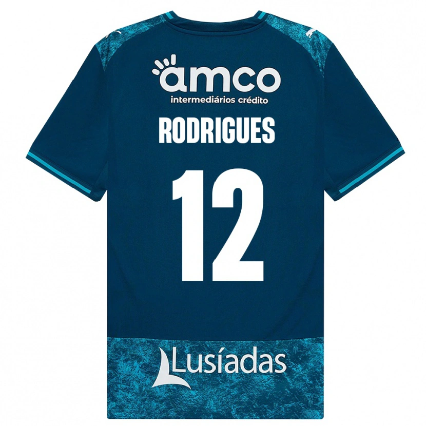 Danxen Męski David Rodrigues #12 Darkslategray Średni Turkus Wyjazdowa Koszulka 2026/27 Koszulki Klubowe