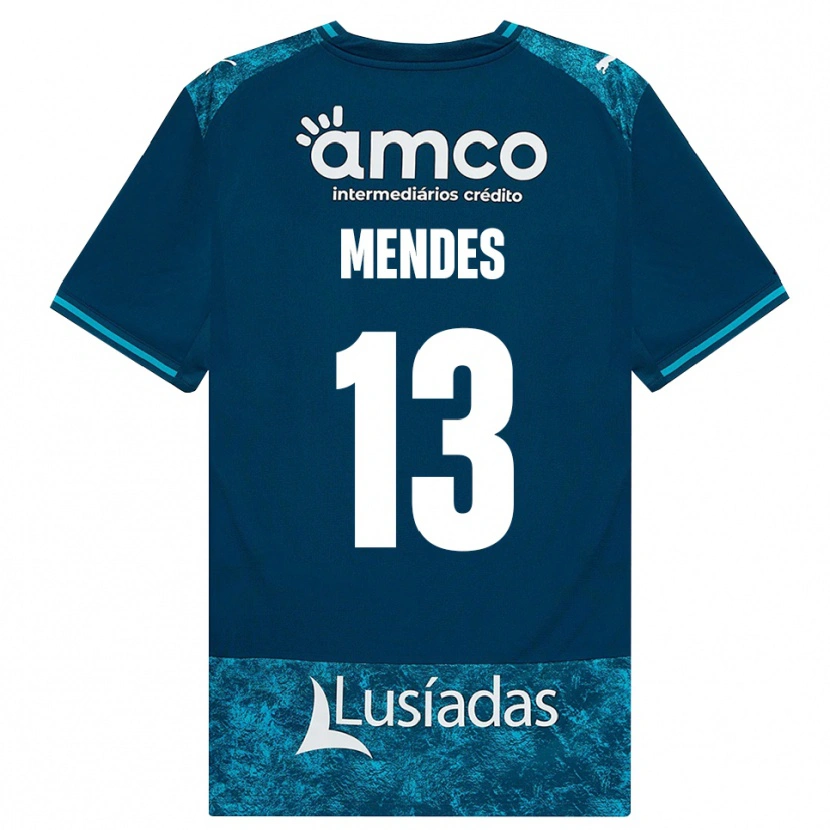 Danxen Męski Emmanuel Mendes #13 Darkslategray Średni Turkus Wyjazdowa Koszulka 2026/27 Koszulki Klubowe