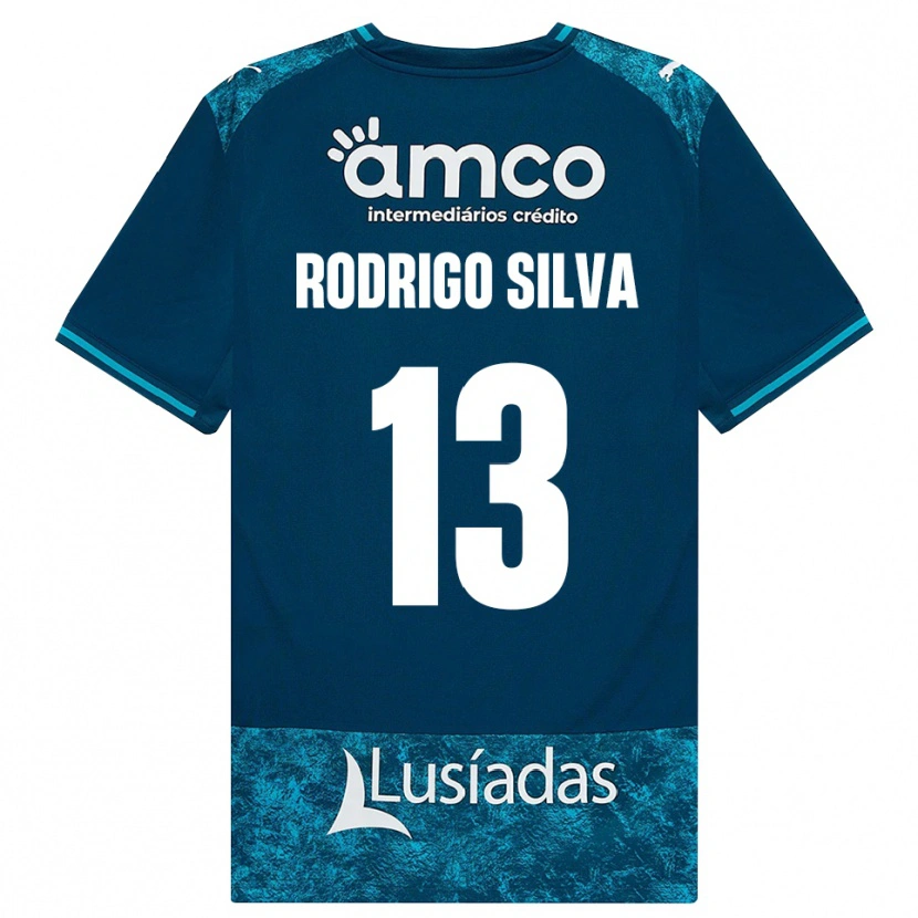 Danxen Męski Rodrigo Silva #13 Darkslategray Średni Turkus Wyjazdowa Koszulka 2026/27 Koszulki Klubowe