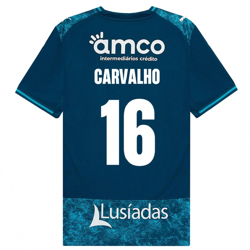 Danxen Męski Alexandre Carvalho #16 Darkslategray Średni Turkus Wyjazdowa Koszulka 2026/27 Koszulki Klubowe