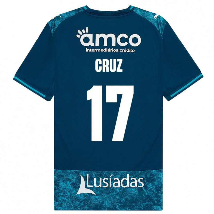 Danxen Męski Salvador Cruz #17 Darkslategray Średni Turkus Wyjazdowa Koszulka 2026/27 Koszulki Klubowe