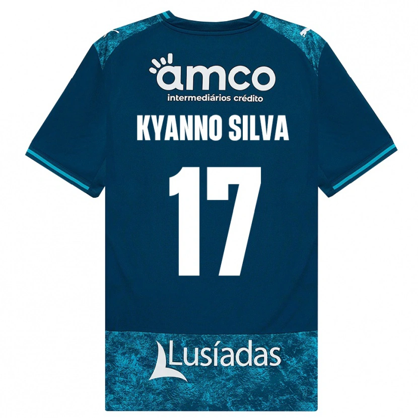 Danxen Męski Kyanno Silva #17 Darkslategray Średni Turkus Wyjazdowa Koszulka 2026/27 Koszulki Klubowe