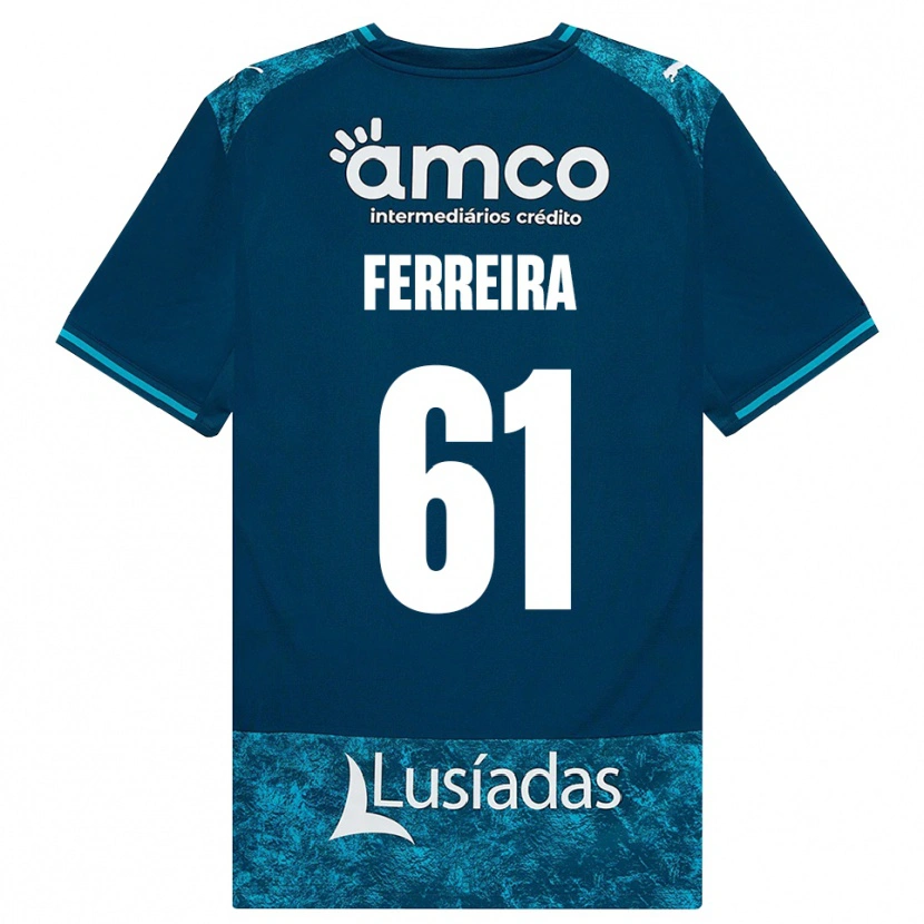 Danxen Męski Tiago Ferreira #61 Darkslategray Średni Turkus Wyjazdowa Koszulka 2026/27 Koszulki Klubowe