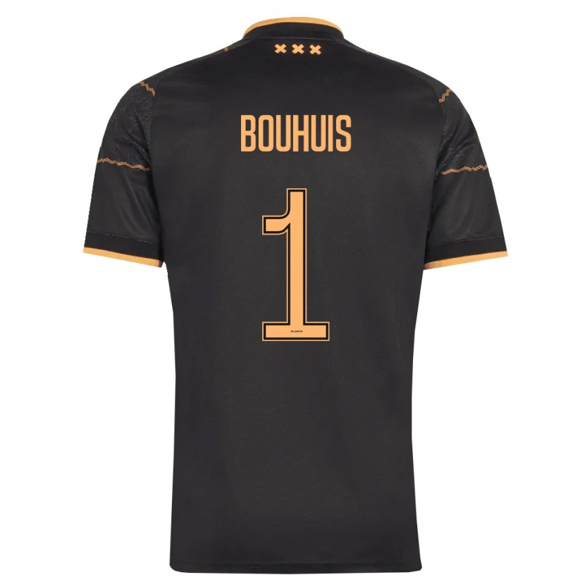 Danxen Męski Jens Bouhuis #1 Czarny Pomarańczowy Wyjazdowa Koszulka 2026/27 Koszulki Klubowe