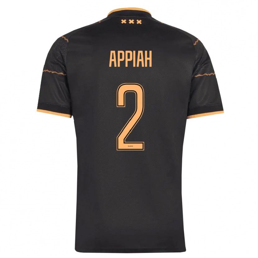 Danxen Męski Avery Appiah #2 Czarny Pomarańczowy Wyjazdowa Koszulka 2026/27 Koszulki Klubowe