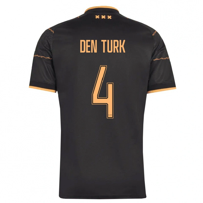 Danxen Męski Deau Den Turk #4 Czarny Pomarańczowy Wyjazdowa Koszulka 2026/27 Koszulki Klubowe
