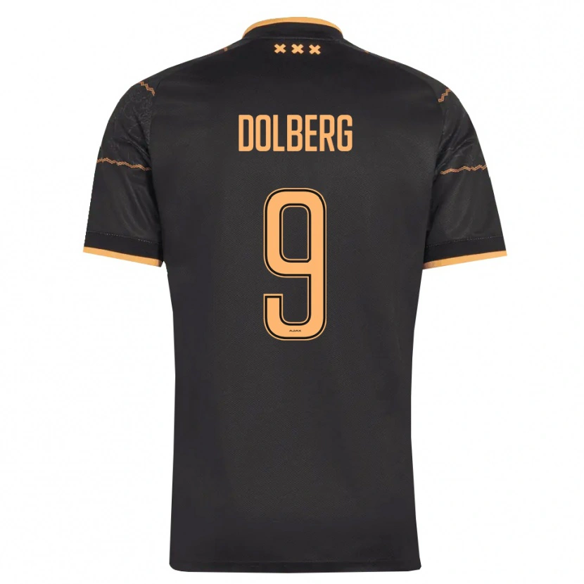 Danxen Męski Kasper Dolberg #9 Czarny Pomarańczowy Wyjazdowa Koszulka 2026/27 Koszulki Klubowe