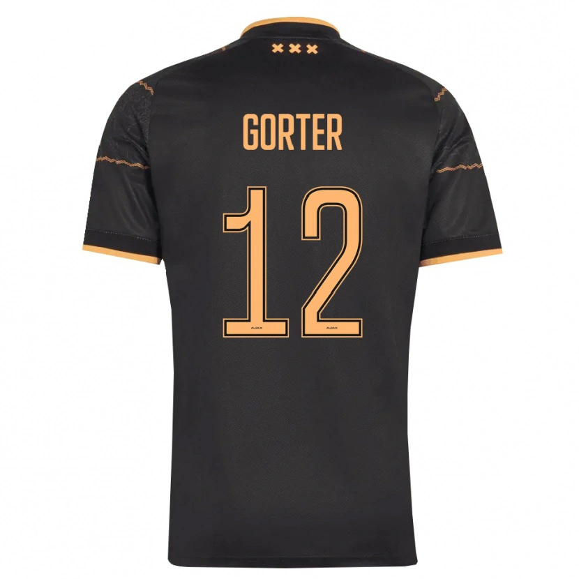 Danxen Męski Jay Gorter #12 Czarny Pomarańczowy Wyjazdowa Koszulka 2026/27 Koszulki Klubowe