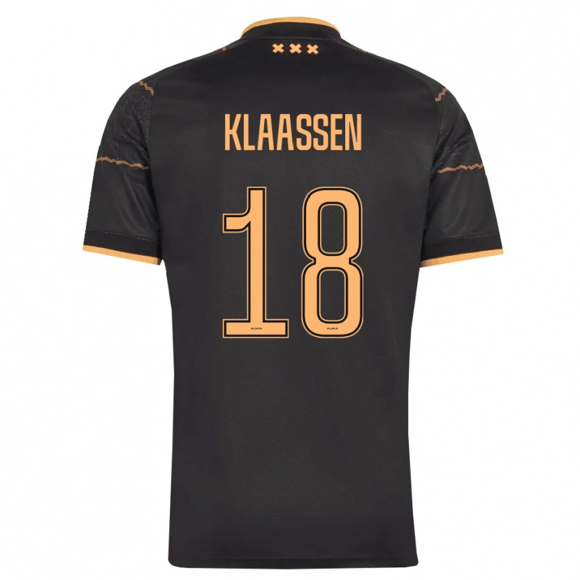 Danxen Męski Davy Klaassen #18 Czarny Pomarańczowy Wyjazdowa Koszulka 2026/27 Koszulki Klubowe