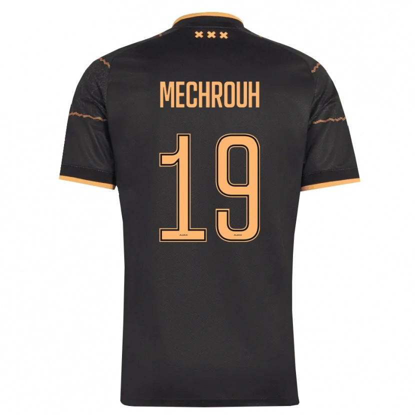 Danxen Męski Elias Mechrouh #19 Czarny Pomarańczowy Wyjazdowa Koszulka 2026/27 Koszulki Klubowe