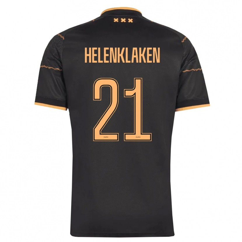 Danxen Męski Sjors Helenklaken #21 Czarny Pomarańczowy Wyjazdowa Koszulka 2026/27 Koszulki Klubowe