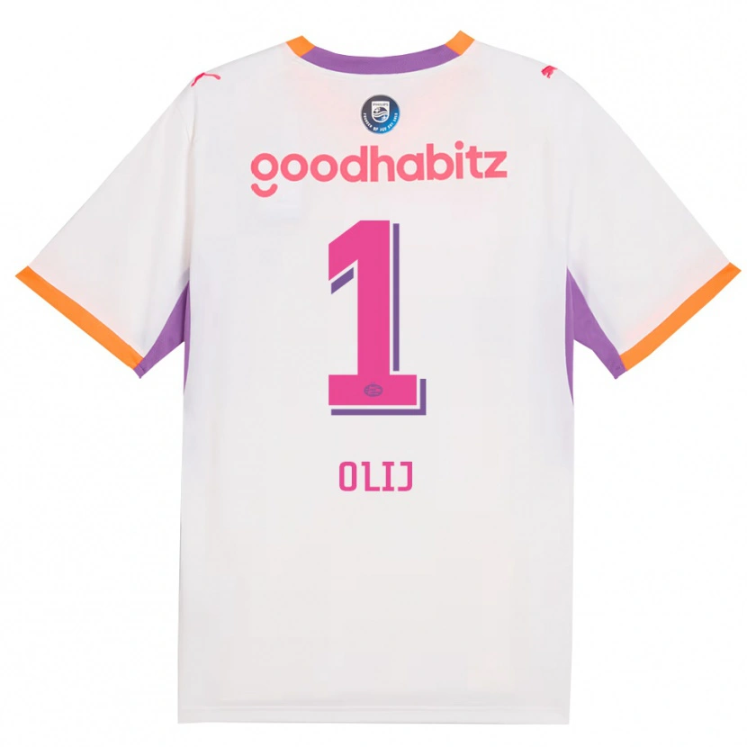 Danxen Męski Nick Olij #1 Biały Fioletowy Pomarańczowy Wyjazdowa Koszulka 2026/27 Koszulki Klubowe