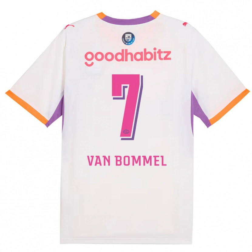 Danxen Męski Ruben Van Bommel #7 Biały Fioletowy Pomarańczowy Wyjazdowa Koszulka 2026/27 Koszulki Klubowe