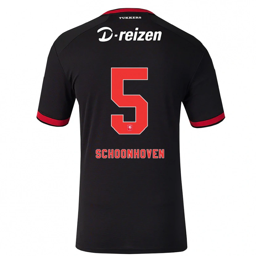 Danxen Męski Roman Schoonhoven #5 Czerwony Biały Czarny Wyjazdowa Koszulka 2026/27 Koszulki Klubowe