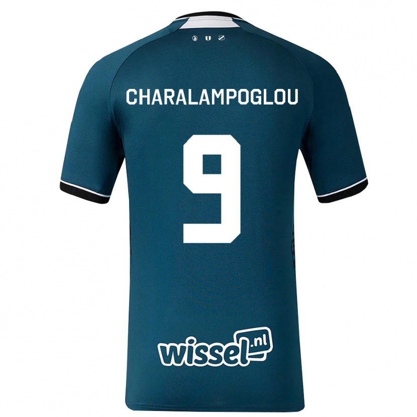 Danxen Męski Georgios Charalampoglou #9 Darkslategray Biały Wyjazdowa Koszulka 2026/27 Koszulki Klubowe
