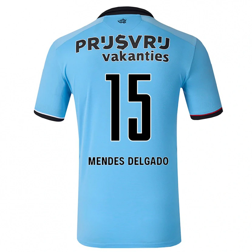 Danxen Męski Jayden Mendes Delgado #15 Głęboki Niebieski Czarny Czerwony Wyjazdowa Koszulka 2026/27 Koszulki Klubowe