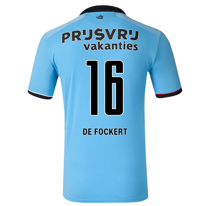 Danxen Męski Maarten De Fockert #16 Głęboki Niebieski Czarny Czerwony Wyjazdowa Koszulka 2026/27 Koszulki Klubowe