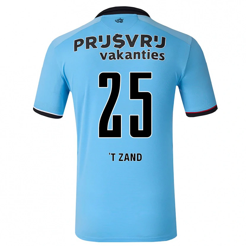 Danxen Męski Shiloh 'T Zand #25 Głęboki Niebieski Czarny Czerwony Wyjazdowa Koszulka 2026/27 Koszulki Klubowe
