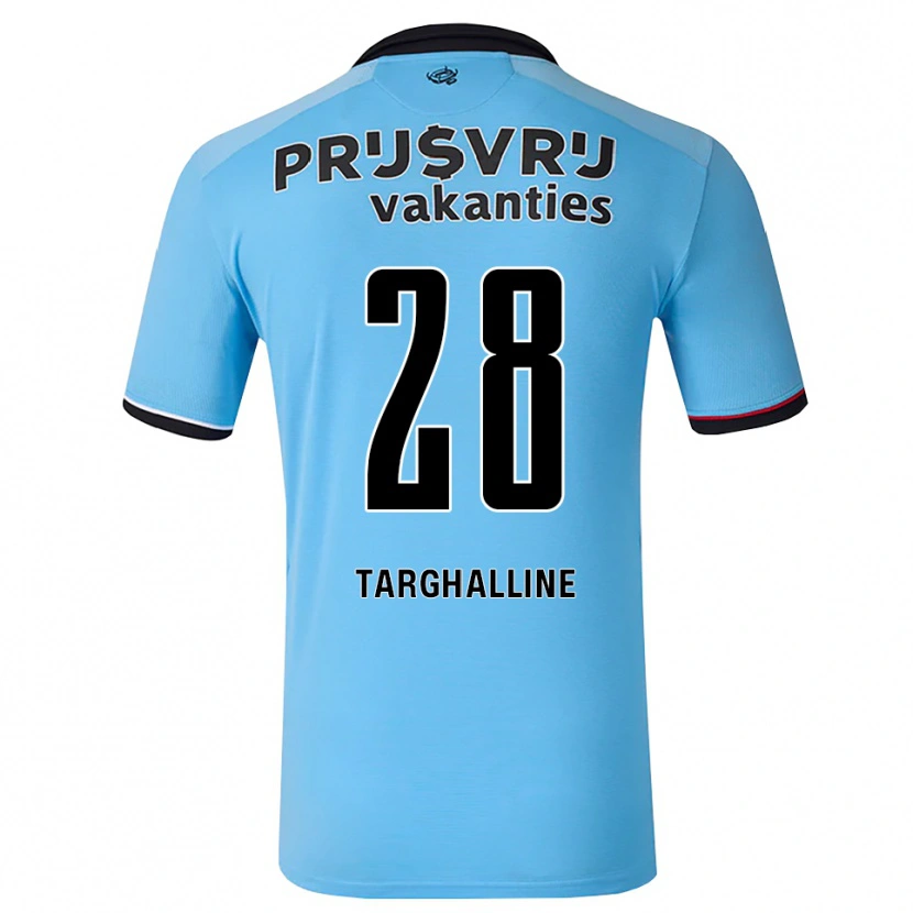 Danxen Męski Oussama Targhalline #28 Głęboki Niebieski Czarny Czerwony Wyjazdowa Koszulka 2026/27 Koszulki Klubowe