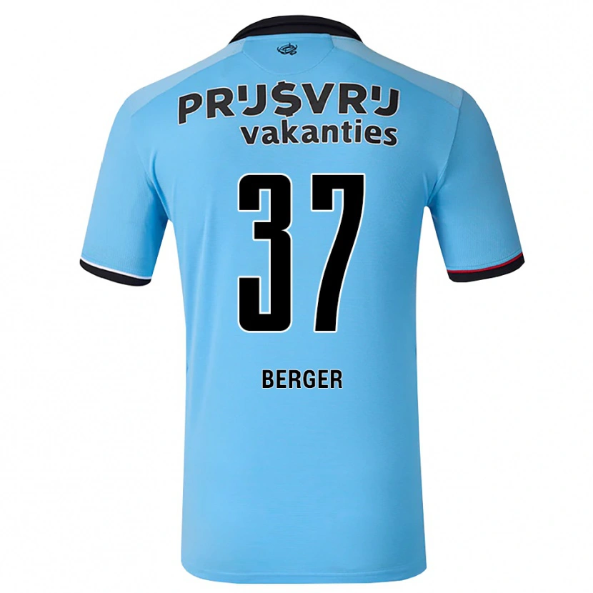 Danxen Męski Mannou Berger #37 Głęboki Niebieski Czarny Czerwony Wyjazdowa Koszulka 2026/27 Koszulki Klubowe