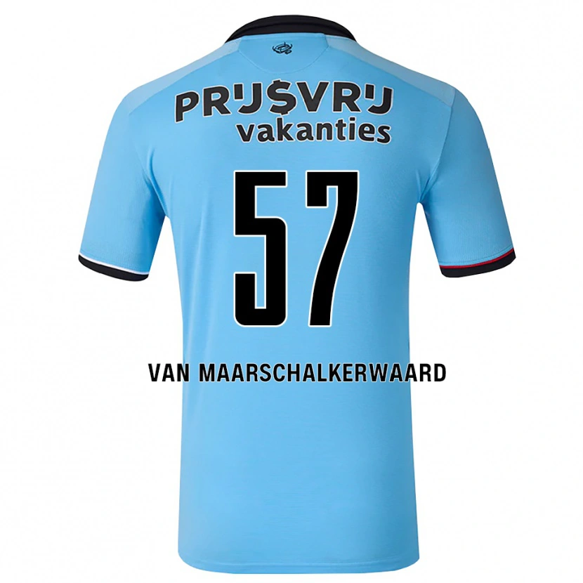 Danxen Męski Pieter Van Maarschalkerwaard #57 Głęboki Niebieski Czarny Czerwony Wyjazdowa Koszulka 2026/27 Koszulki Klubowe