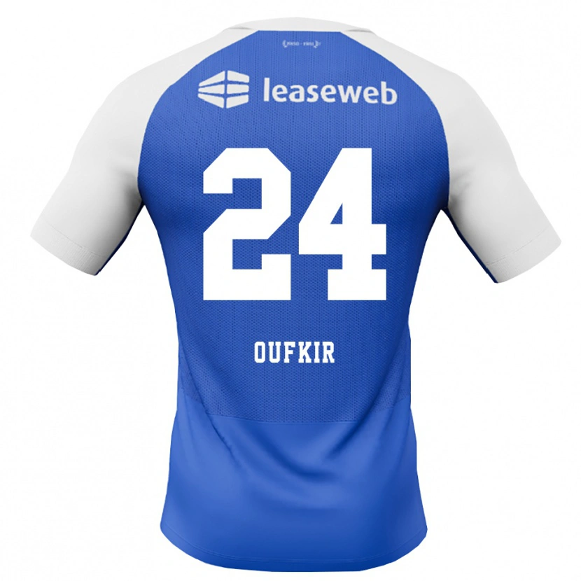 Danxen Męski Ayoub Oufkir #24 Niebieski Królewski Czerwony Biały Wyjazdowa Koszulka 2026/27 Koszulki Klubowe