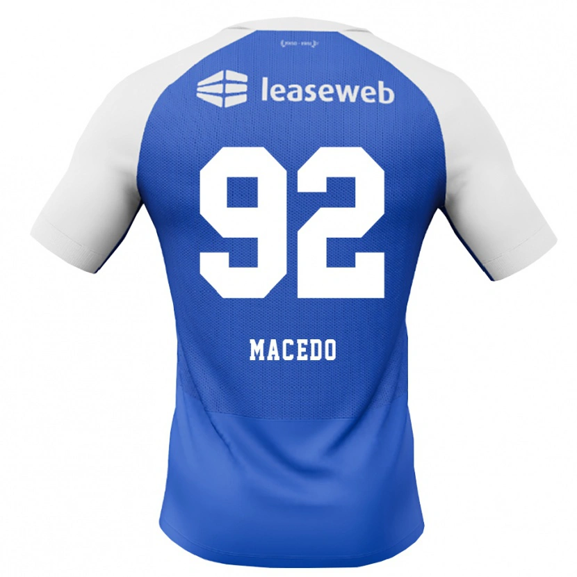 Danxen Męski Rodrigo Macedo #92 Niebieski Królewski Czerwony Biały Wyjazdowa Koszulka 2026/27 Koszulki Klubowe
