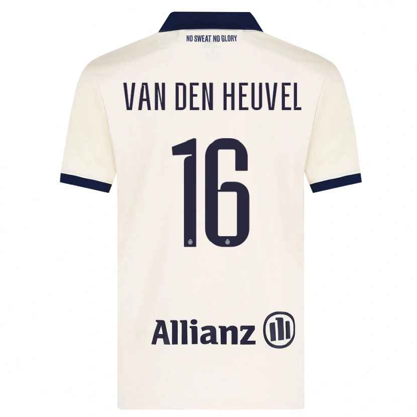 Danxen Męski Dani Van Den Heuvel #16 Beżowy Czarny Wyjazdowa Koszulka 2026/27 Koszulki Klubowe