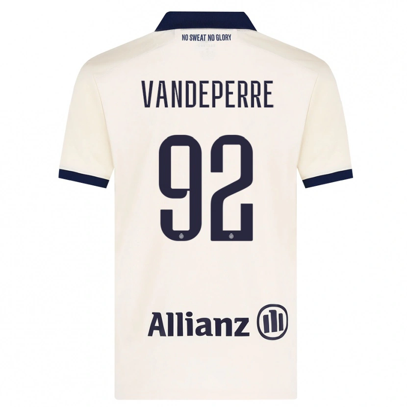 Danxen Męski Alexander Vandeperre #92 Beżowy Czarny Wyjazdowa Koszulka 2026/27 Koszulki Klubowe