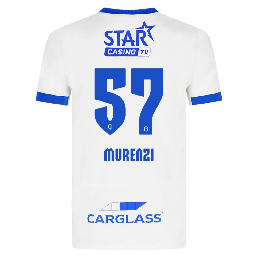 Danxen Męski Aaron Murenzi #57 Biały Niebieski Wyjazdowa Koszulka 2026/27 Koszulki Klubowe