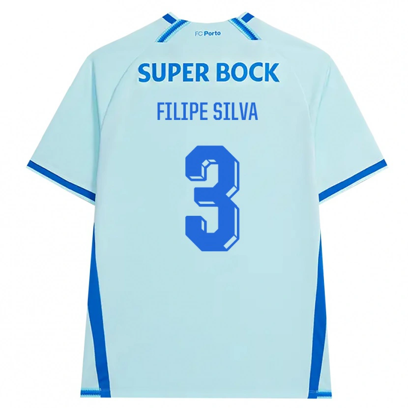 Danxen Męski Filipe Silva #3 Jasny Cyjan Niebieski Trzeci Komplet Koszulka 2026/27 Koszulki Klubowe