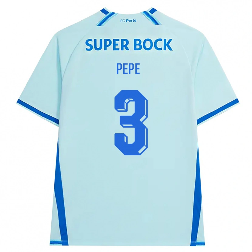 Danxen Męski Pepe #3 Jasny Cyjan Niebieski Trzeci Komplet Koszulka 2026/27 Koszulki Klubowe