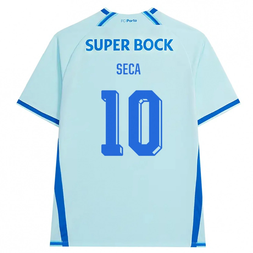 Danxen Męski Rodrigo Seca #10 Jasny Cyjan Niebieski Trzeci Komplet Koszulka 2026/27 Koszulki Klubowe