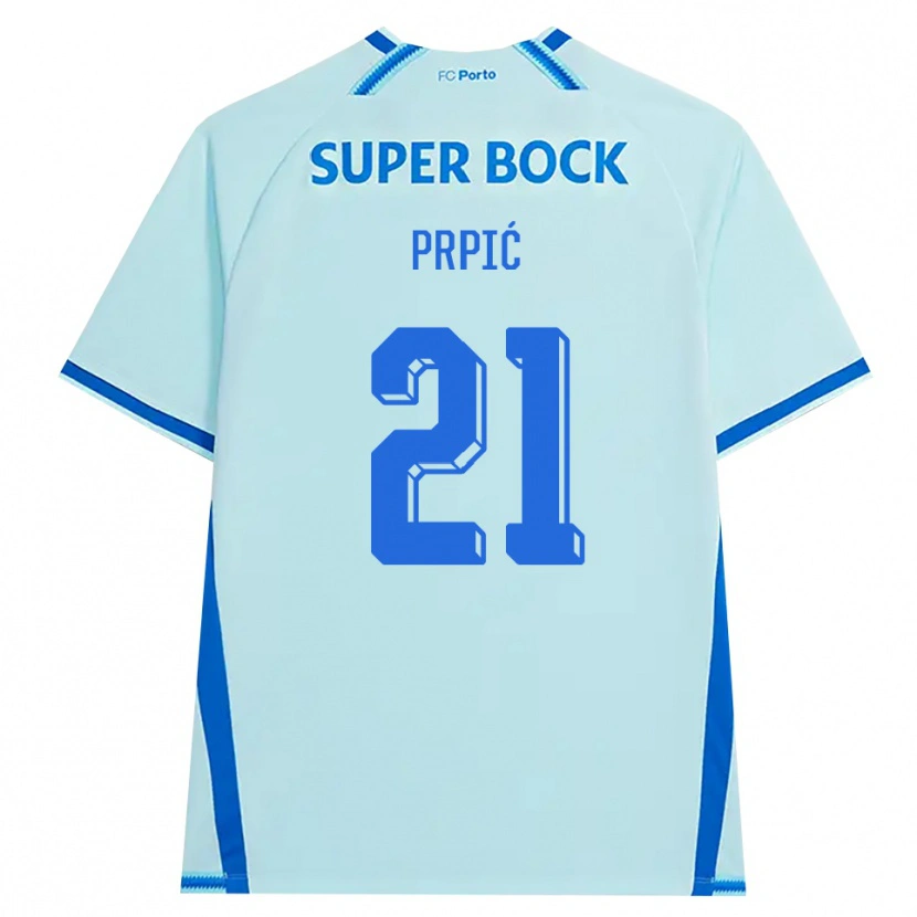 Danxen Męski Dominik Prpić #21 Jasny Cyjan Niebieski Trzeci Komplet Koszulka 2026/27 Koszulki Klubowe