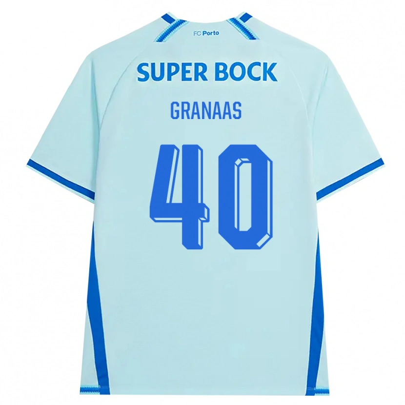Danxen Męski Eirik Granaas #40 Jasny Cyjan Niebieski Trzeci Komplet Koszulka 2026/27 Koszulki Klubowe