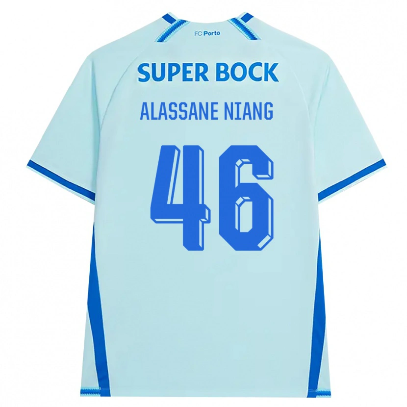 Danxen Męski Mame Alassane Niang #46 Jasny Cyjan Niebieski Trzeci Komplet Koszulka 2026/27 Koszulki Klubowe