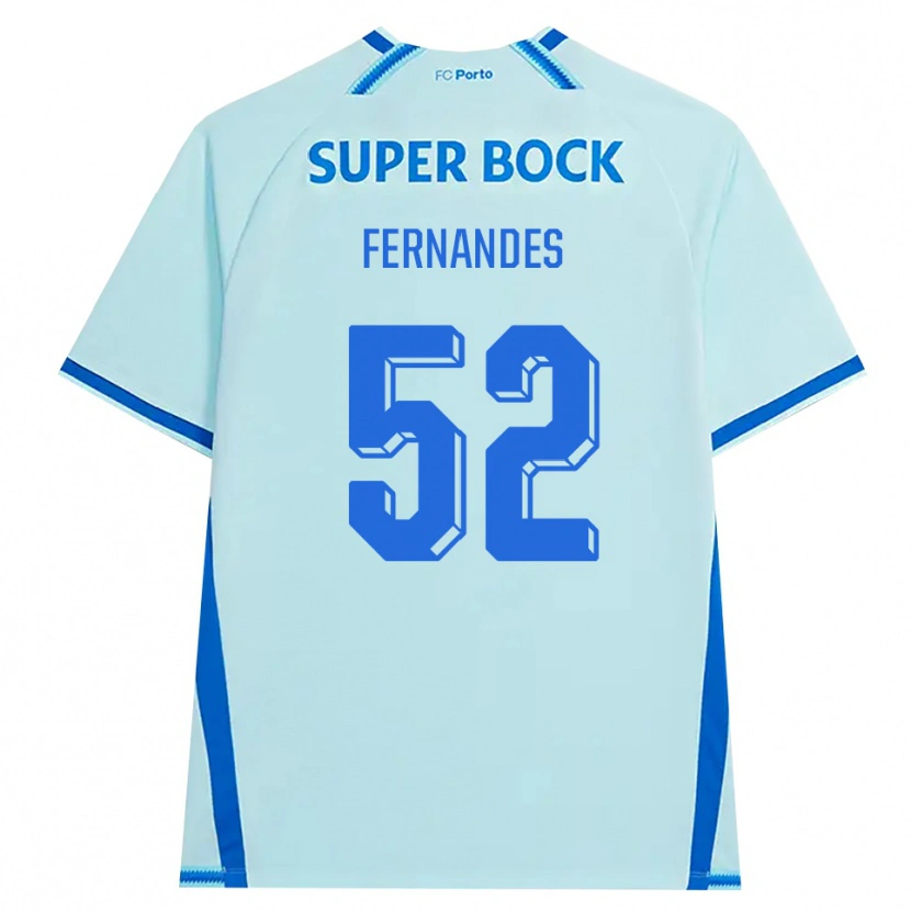 Danxen Męski Martim Fernandes #52 Jasny Cyjan Niebieski Trzeci Komplet Koszulka 2026/27 Koszulki Klubowe