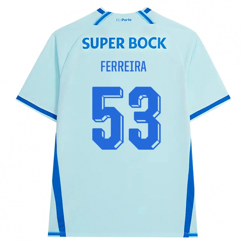 Danxen Męski Eduardo Ferreira #53 Jasny Cyjan Niebieski Trzeci Komplet Koszulka 2026/27 Koszulki Klubowe