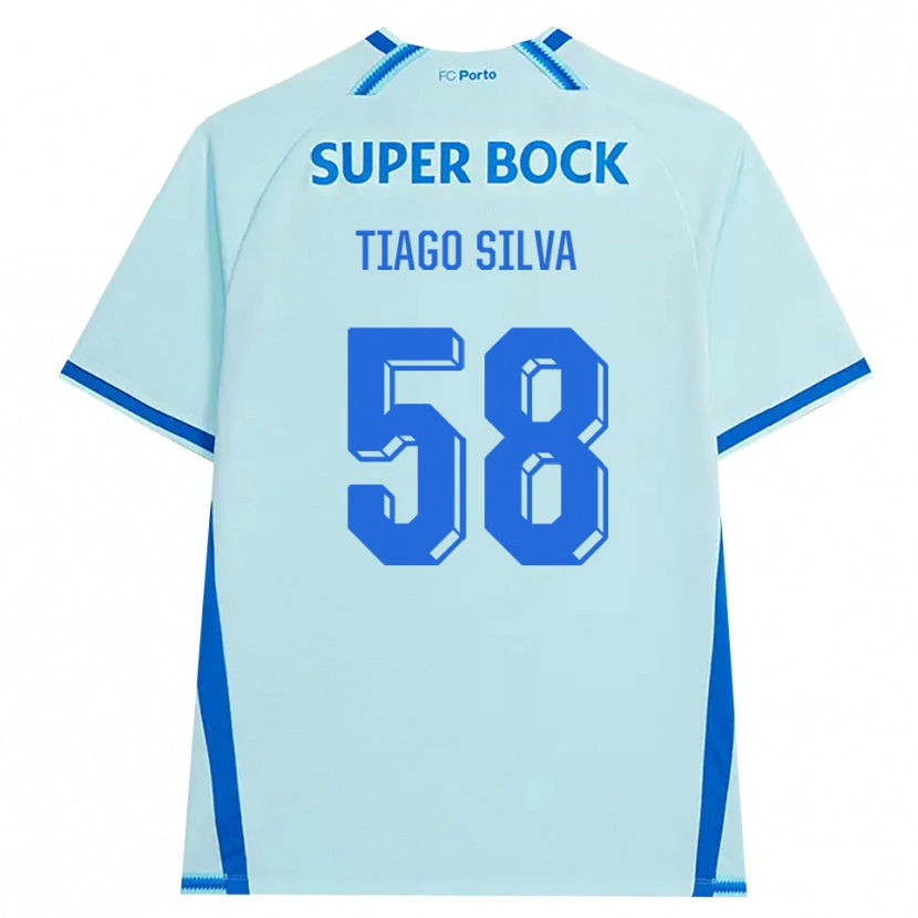 Danxen Męski Tiago Silva #58 Jasny Cyjan Niebieski Trzeci Komplet Koszulka 2026/27 Koszulki Klubowe